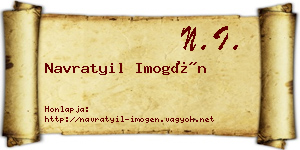 Navratyil Imogén névjegykártya